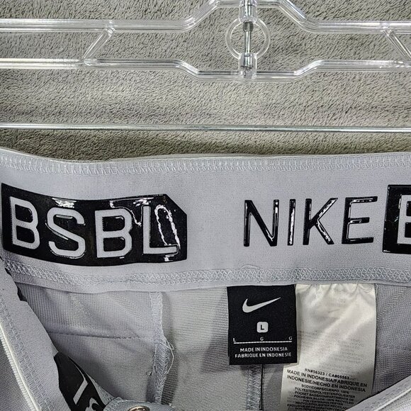 Mens Gray Nike Vapor Pro Baseball Pants 19" Inseam 100% Polyester Size L - Picture 7 of 14